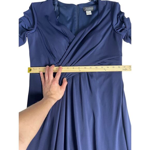 La Femme V-Neckline Longsleeve A-Line Dress in Navy, size 14, NWT - Picture 12 of 15